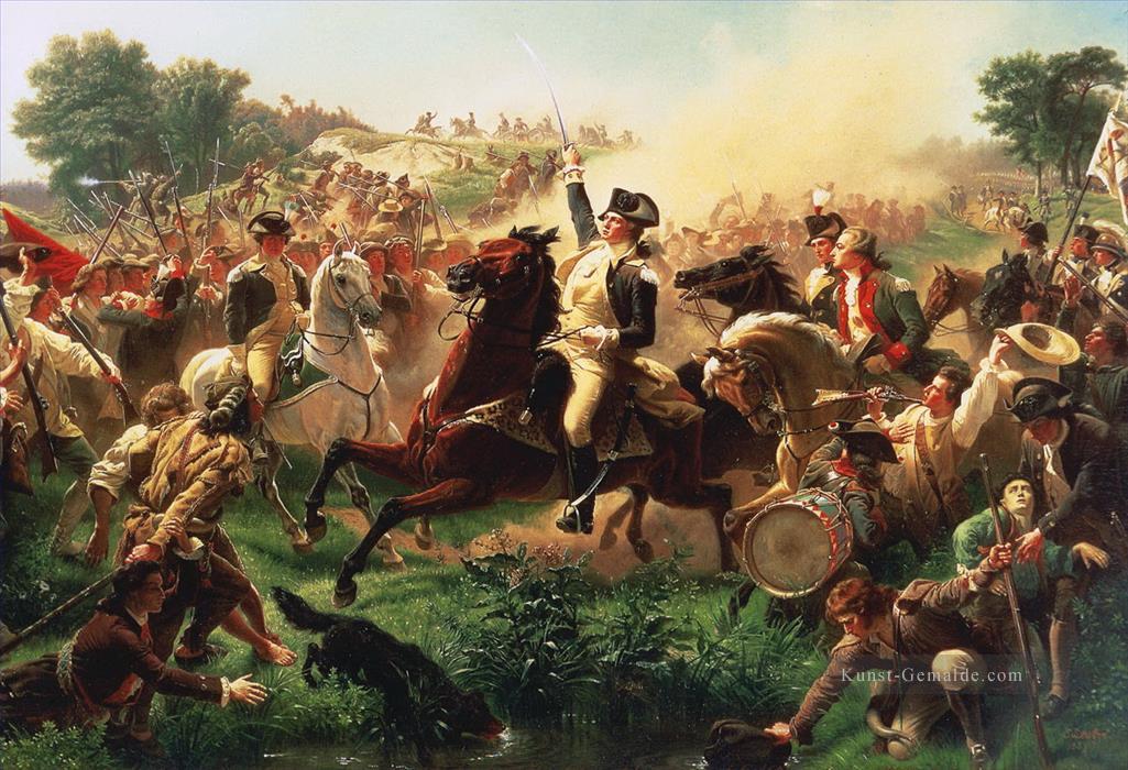 Washington Rallying the Troops at Monmouth American Revolution Emanuel Leutze Ölgemälde